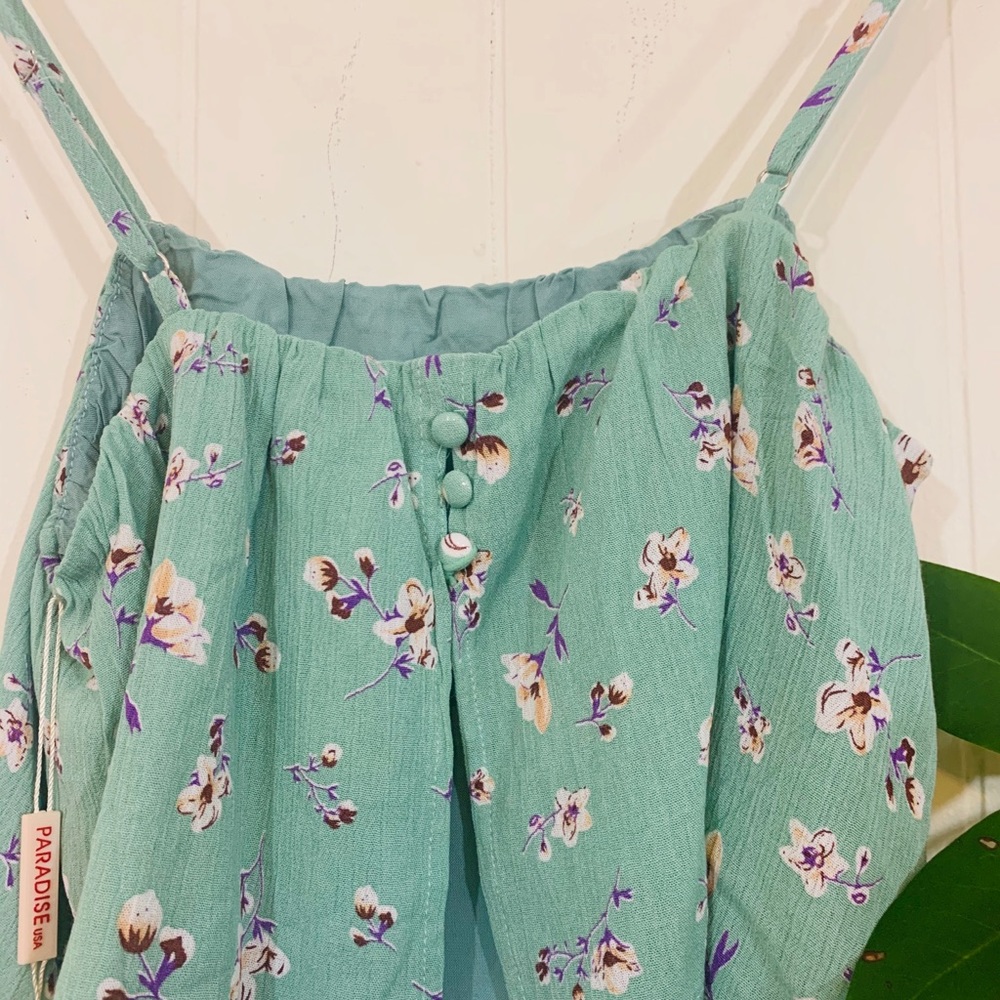 PARADISE | Cute Lined Crop Top -Open back - Picture 5 of 8